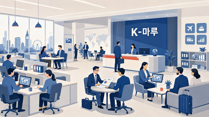 정부가 해외 공공기관 사무소를 통합하는 ‘K-마루’ 사업에 속도를 내고 있지만, 주요 거점 누락과 지원 기능 제한으로 실효성 논란이 제기된다. 이미지=생성형 AI
